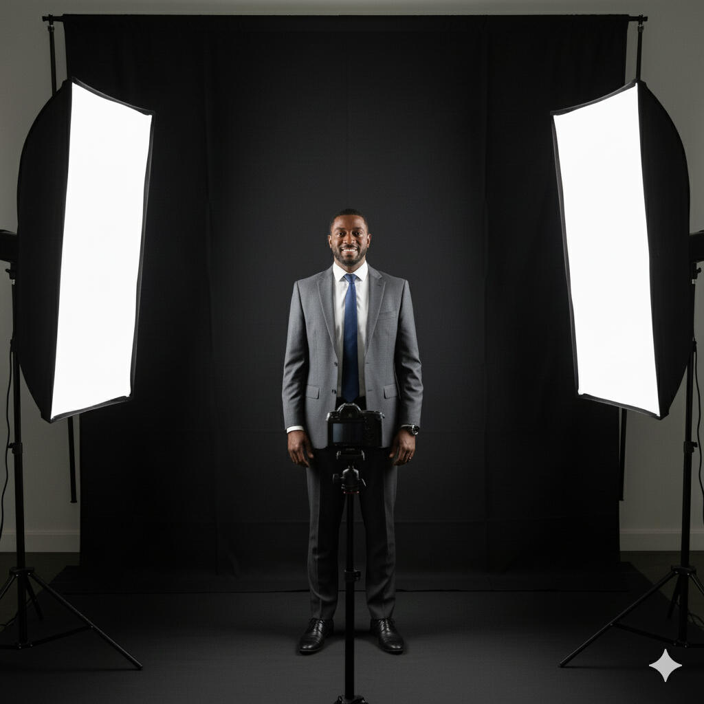 DC Head shot photo photo of a DC employee in a Head shot photo booth